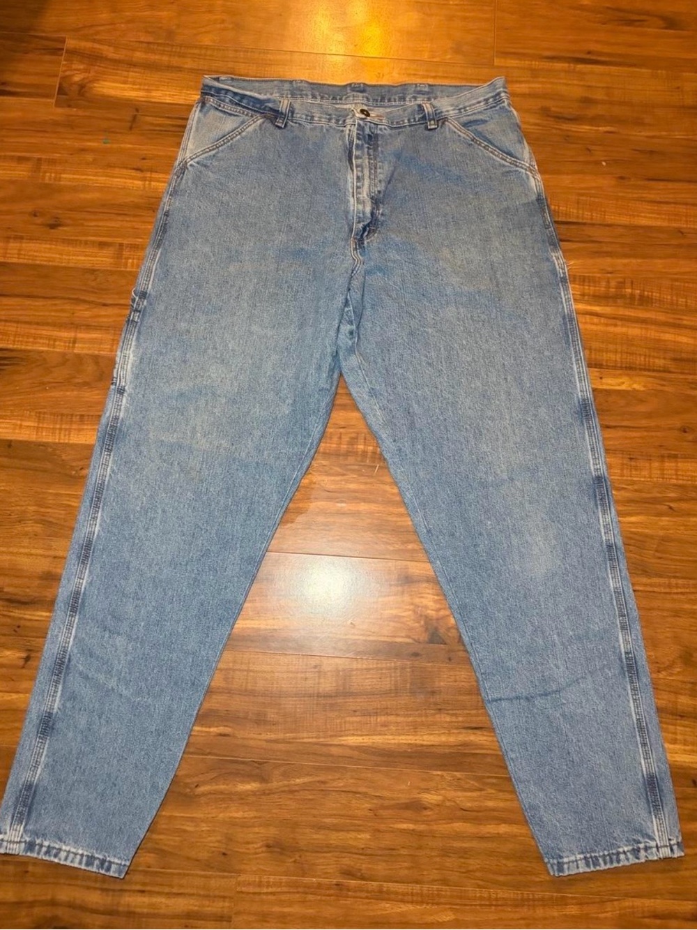 Classic Wrangler Light Blue Denim Carpenter Jeans